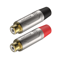 Roxtone RF2FC - NG RCA Inline Female Connector Pair (Nickel Shell / Gold Contacts) - 6974862546775