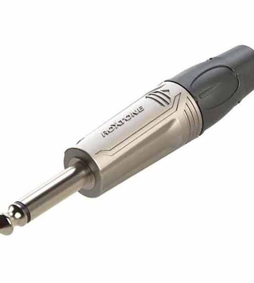 Roxtone RJ2P - NN 6.3mm Mono Jack Nickel Plated Shell Nickel Plated Contacts - 6974435412063