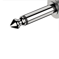 Roxtone RJ2RP - NN 6.35mm Right Angle Mono Jack Nickel Contacts & Nickel Shell - 652811931495