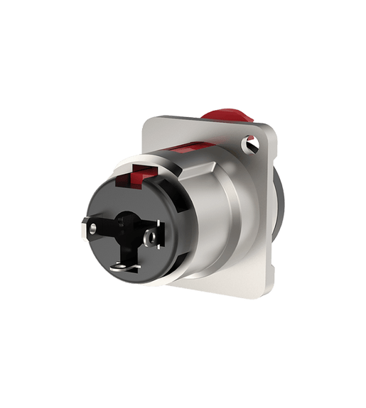 Roxtone RJ3FD - NT 6.3mm Stereo Jack Chassis Socket – Nickel Shell, Tin - Plated Contacts - 
