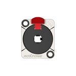 Roxtone RJ3FD - NT 6.3mm Stereo Jack Chassis Socket – Nickel Shell, Tin - Plated Contacts - 