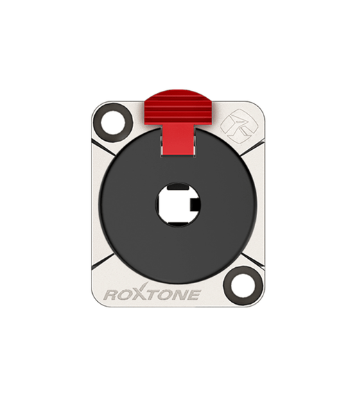 Roxtone RJ3FD - NT 6.3mm Stereo Jack Chassis Socket – Nickel Shell, Tin - Plated Contacts - 