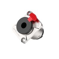 Roxtone RJ3FD - NT 6.3mm Stereo Jack Chassis Socket – Nickel Shell, Tin - Plated Contacts - 