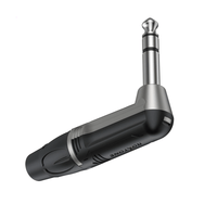 Roxtone RJ3RP‑NN 6.35 mm Right‑Angle Stereo Plug Connector - 6974435412094