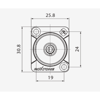 Roxtone RMJ3FD 3.5mm Stereo Jack Female Chassis Mount Connector (Nickel Shell) - 6974435412391