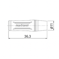 Roxtone RMJ3FPP - 65 - NN 3.5mm Jack Stereo Inline Female Connector - 6974435412520