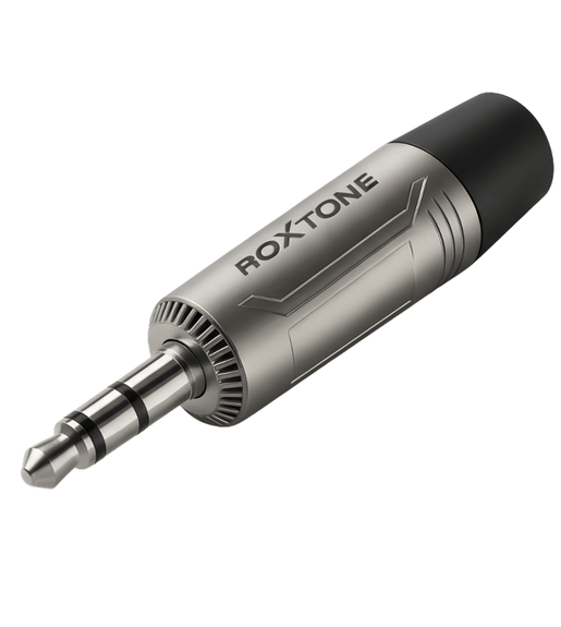 Roxtone RMJ3P - NN 3.5mm Stereo Jack Nickel Plated Shell Connector - 