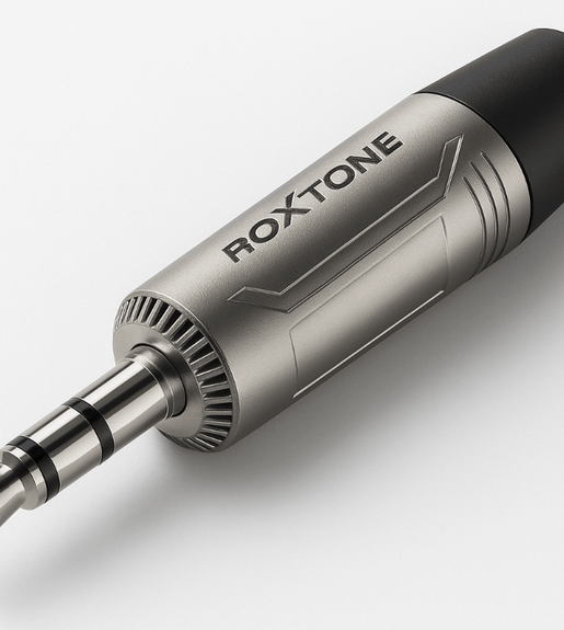 Roxtone RMJ3P - NN 3.5mm Stereo Jack Nickel Plated Shell Connector - 