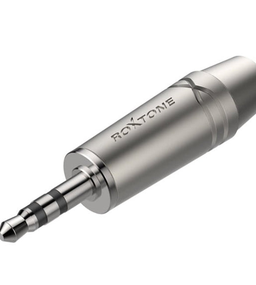 Roxtone RMJ3PP - 65 - NN Jack Connector - 3.5mm Stereo Male Nickel Plated - 6974862541855