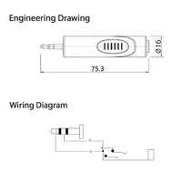 Roxtone RPAN220 Audio Adaptor 3.5mm Stereo Male - 6.35mm Stereo Female - 6974435412223