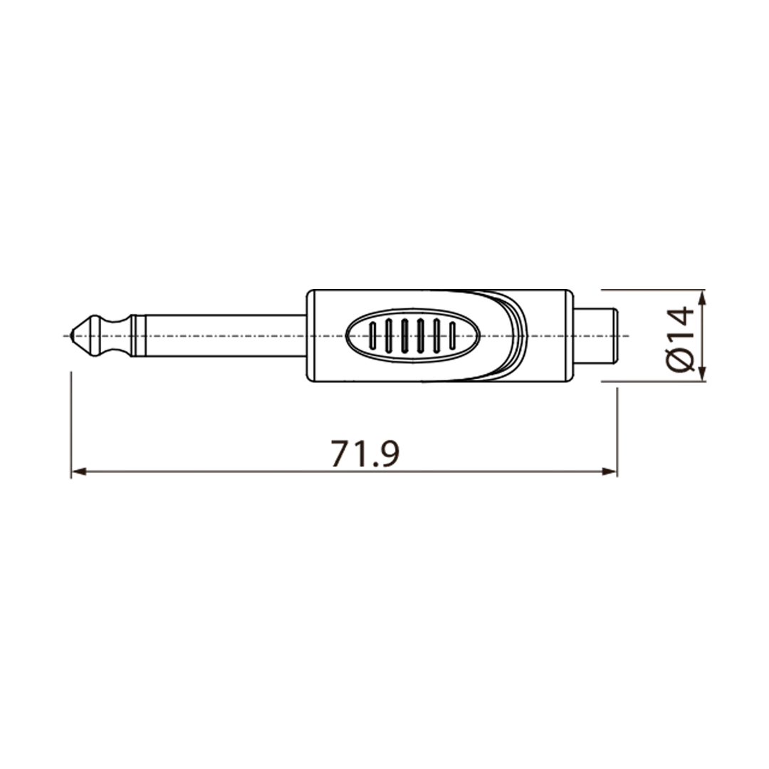Roxtone Rpan260 Roxtone RPAN260 Moulded Adapter 6.3mm Mono Male – RCA Female Audio ...