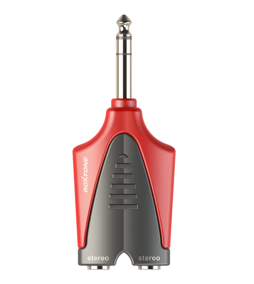 Roxtone RPAN300 Moulded Adapter 6.3mm Stereo Male - 2 x 6.3mm Stereo Female - 6974700879263