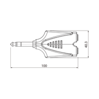 Roxtone RPAN300 Moulded Adapter 6.3mm Stereo Male - 2 x 6.3mm Stereo Female - 6974700879263