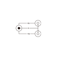 Roxtone RPAN310 Moulded Adapter RCA Male - 2 x RCA Female - 6974700879294