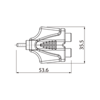 Roxtone RPAN310 Moulded Adapter RCA Male - 2 x RCA Female - 6974700879294