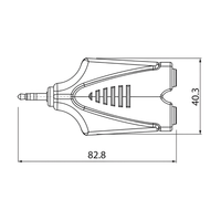Roxtone RPAN320 Moulded Adapter 3.5mm Stereo Male - 2 x 6.3mm Stereo Female - 