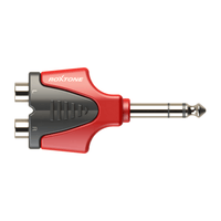Roxtone RPAN330 Moulded Adapter 6.3mm Stereo Male – 2 X RCA Female - 6974700879300
