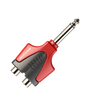 Roxtone RPAN335 Moulded Adapter 6.3mm Mono Male – 2 X RCA Female - 6974700879355