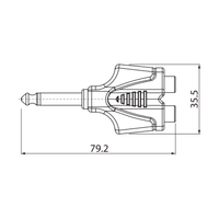 Roxtone RPAN335 Moulded Adapter 6.3mm Mono Male – 2 X RCA Female - 6974700879355