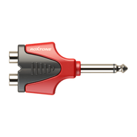 Roxtone RPAN335 Moulded Adapter 6.3mm Mono Male – 2 X RCA Female - 6974700879355