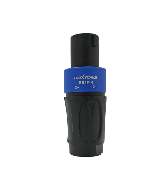 Roxtone RS4F-N-BU 4-Pole Speakon Female Cable Connector (Leader Series - Blue) - 