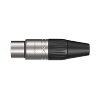 Roxtone RX3FP-NT 3-Pin Female XLR Cable Connector with Durable Nickel Plated Shell - 6974435412469
