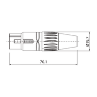 Roxtone RX3FP-NT 3-Pin Female XLR Cable Connector with Durable Nickel Plated Shell - 6974435412469