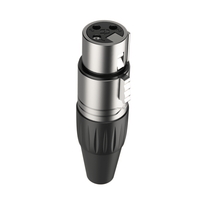 Roxtone RX3FP-NT 3-Pin Female XLR Cable Connector with Durable Nickel Plated Shell - 6974435412469
