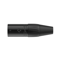 Roxtone RX3MP-BT 3-Pin Male XLR Cable Connector with Black Shell - 