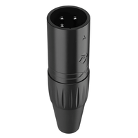 Roxtone RX3MP-BT 3-Pin Male XLR Cable Connector with Black Shell - 