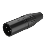 Roxtone RX3MP-BT 3-Pin Male XLR Cable Connector with Black Shell - 