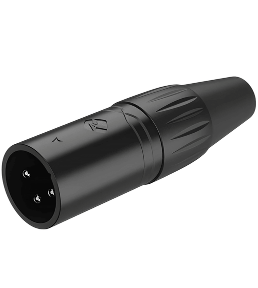 Roxtone RX3MP-BT 3-Pin Male XLR Cable Connector with Black Shell - 