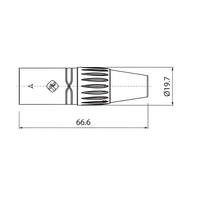 Roxtone RX3MP-BT 3-Pin Male XLR Cable Connector with Black Shell - 
