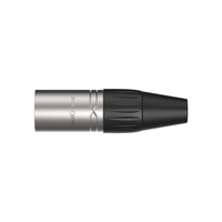 Roxtone RX3MP-NT 3-Pin Male XLR Cable Connector with Durable Nickel Plated Shell - 6974435412452