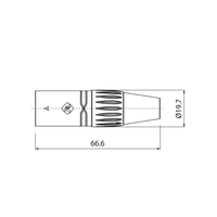 Roxtone RX3MP-NT 3-Pin Male XLR Cable Connector with Durable Nickel Plated Shell - 6974435412452
