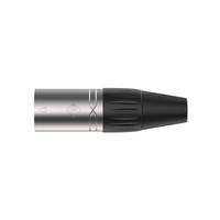 Roxtone RX3MP-NT 3-Pin Male XLR Cable Connector with Durable Nickel Plated Shell - 6974435412452