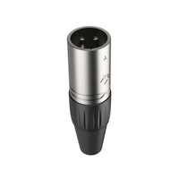 Roxtone RX3MP-NT 3-Pin Male XLR Cable Connector with Durable Nickel Plated Shell - 6974435412452