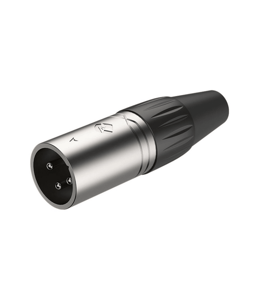 Roxtone RX3MP-NT 3-Pin Male XLR Cable Connector with Durable Nickel Plated Shell - 6974435412452