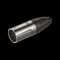 Roxtone RX5M-NT 5-Pin Male XLR Cable Connector with Nickel Shell - 6974700879447