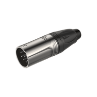 Roxtone RX5M-NT 5-Pin Male XLR Cable Connector with Nickel Shell - 6974700879447