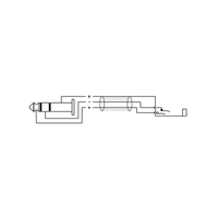 Roxtone SACC400L3 Series 6.35mm Stereo Jack-6.35mm Stereo Socket Audio Cable - 3 Meters - 