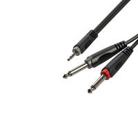 Roxtone SAYC130L2 3.5mm Stereo Jack to 2 x 6.35mm Mono Jack Audio Cable (2 Meters) - 