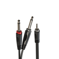 Roxtone SAYC130L2 3.5mm Stereo Jack to 2 x 6.35mm Mono Jack Audio Cable (2 Meters) - 