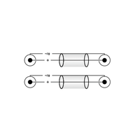 Roxtone SAYC130L3 Samurai Series 3.5mm Stereo Jack to 2 x 6.35mm Mono Jacks (3M) - 6975165352025