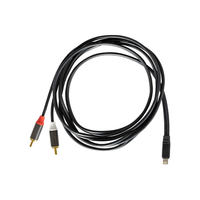 Rubiqube IPDRC IPhone to Dual RCA Male Cable - Black 1.8 meter - 
