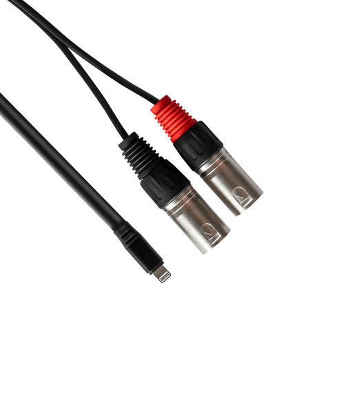 Rubiqube IPDXL IPhone to Dual XLR Male Cable - Black 1.8 meter - 