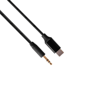 Rubiqube TCMIJB Type C To Mini Jack Cable - 1.8M (Black) - 