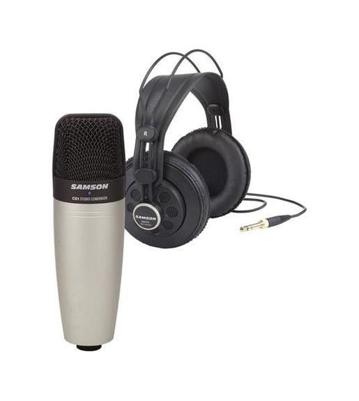 Samson C01 Condenser Microphone and SR850 Headphone Pack - 809164009740