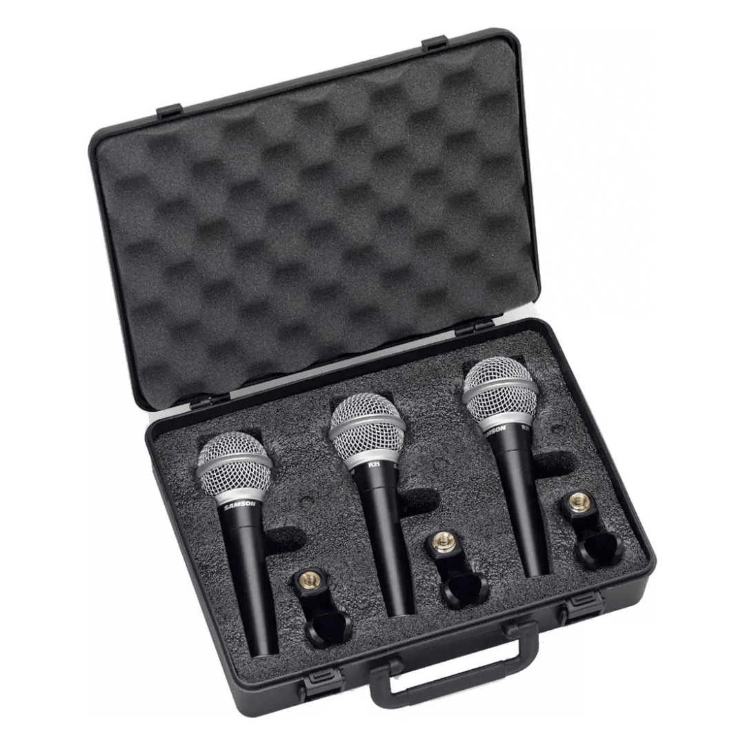 Samson Sams-R21 3Pack Dynamic microphone in Hard Case Dynamic - Philtron