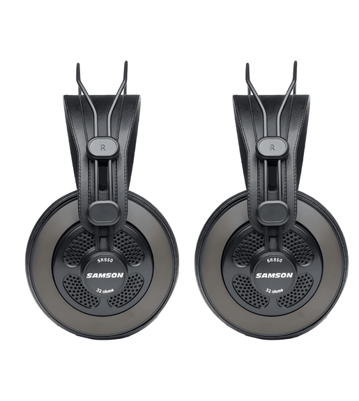 Samson SR850 Professional Studio Reference Headphones (Twin Pack) - Black - 809164009733